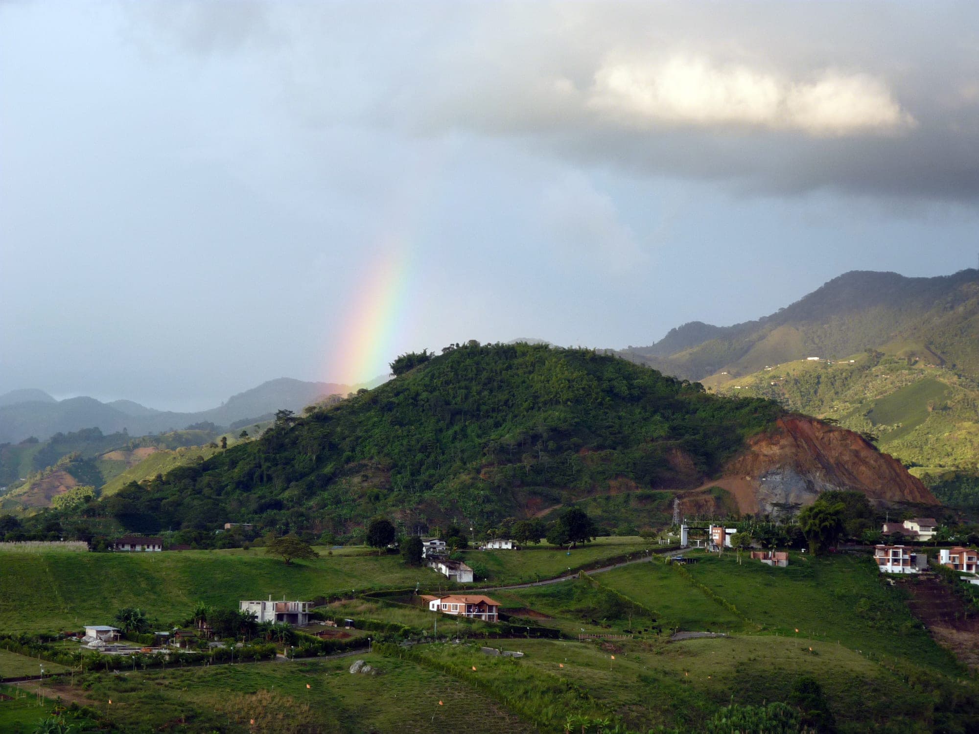 Paisaje rural de montaña en Dosquebradas, Risaralda